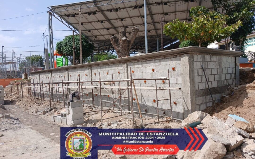 Nuevo muro perimetral del parque de Chispán